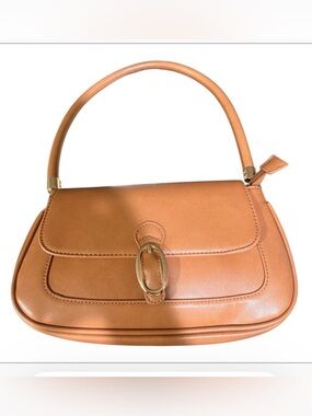House of Harlow 1960 Tan Shoulder Bag with Gold Buckle-Preowned